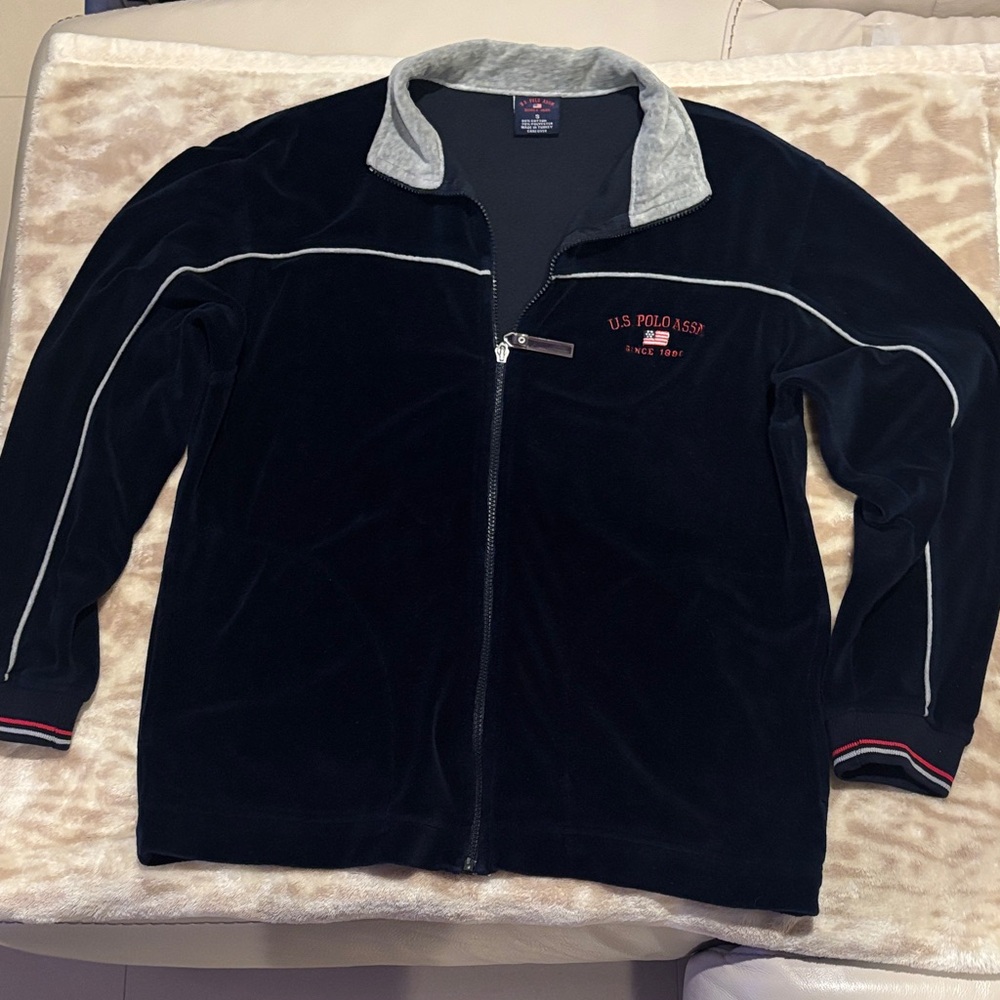 U.S. Polo Assn. Men's Black Jacket with Gray Accents